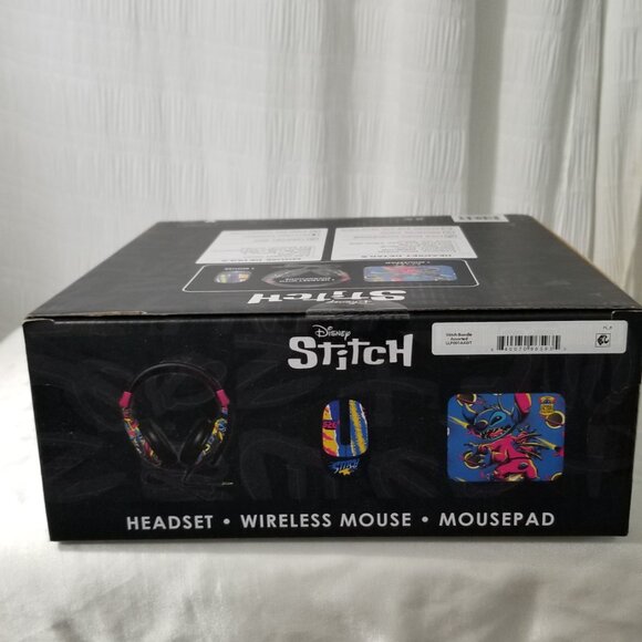 Disney Stitch 3 Piece Set Headset-Wireless Mouse- Mouse pad Brand New - Picture 12 of 16